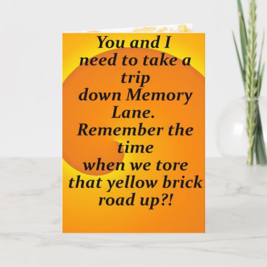 Vergeet uw vriendenkaart niet kaart (Voorkant)