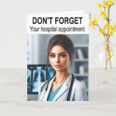 Vergeet uw ziekenhuisafspraak niet. kaart (Gele Bloem)