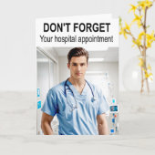 Vergeet uw ziekenhuisafspraak niet. kaart (Gele Bloem)