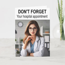 Vergeet uw ziekenhuisafspraak niet. kaart