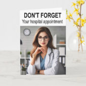 Vergeet uw ziekenhuisafspraak niet. kaart (Gele Bloem)