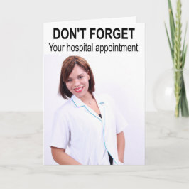 Vergeet uw ziekenhuisafspraak niet. kaart