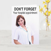 Vergeet uw ziekenhuisafspraak niet. kaart (Gele Bloem)