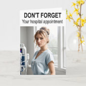 Vergeet uw ziekenhuisafspraak niet. kaart (Gele Bloem)