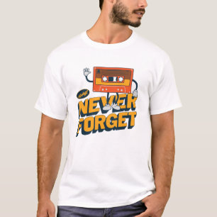 Vergeet VHS-tape-Cassettebandje voor diskettestati T-shirt