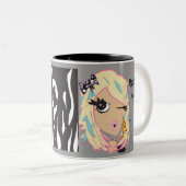 Vergeet voetbal tweekleurige koffiemok (Voorkant rechts)