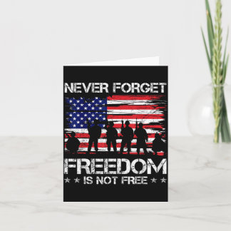 Vergeet Vrijheid is geen Memorial Day VS Veteraan Kaart