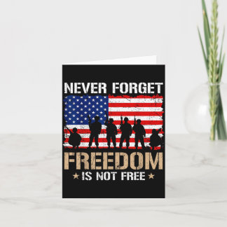Vergeet Vrijheid Is Niet Vlag Amerikaanse Gedenkda Kaart