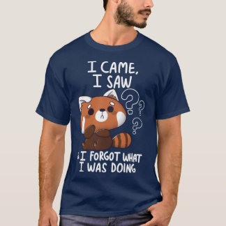 Vergeetachtige rode pandafamilie t-shirt