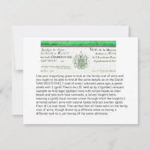 Vergelijk de details van Coats of Arms. Briefkaart