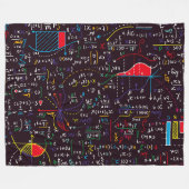 Vergelijking en formules voor kleurrijke Wiskunde  Fleece Deken (Voorkant (Horizontaal))
