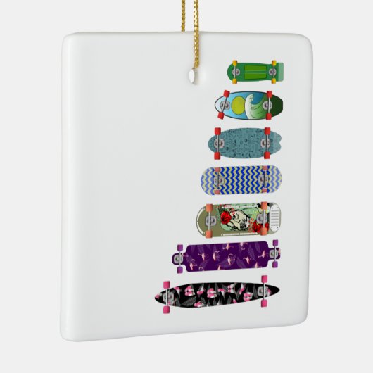 Vergelijking skateboardgrootte keramisch ornament (Rechts)