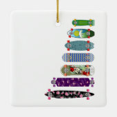 Vergelijking skateboardgrootte keramisch ornament (Achterkant)