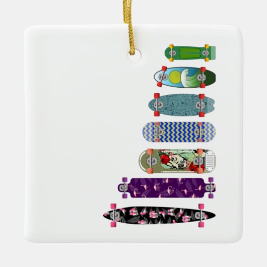 Vergelijking skateboardgrootte keramisch ornament (Voorkant)