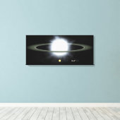 Vergelijking van de grootte van een hyperreuzenste canvas afdruk (Insitu (Houten vloer))