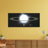 Vergelijking van de grootte van een hyperreuzenste canvas afdruk (Insitu (Woonkamer))