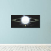 Vergelijking van de grootte van een hyperreuzenste canvas afdruk (Insitu (Houten vloer))