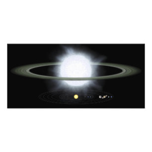 Vergelijking van de grootte van een hyperreuzenste foto afdruk