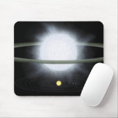 Vergelijking van de grootte van een hyperreuzenste muismat (Met muis)