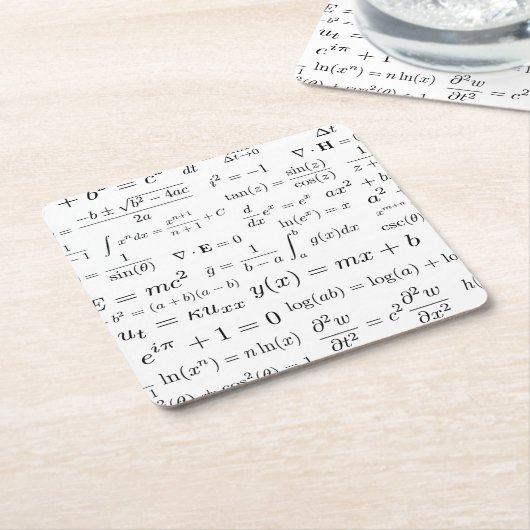 Vergelijking van Wiskunde- en wetenschappelijke On Kartonnen Onderzetters (Schuin)