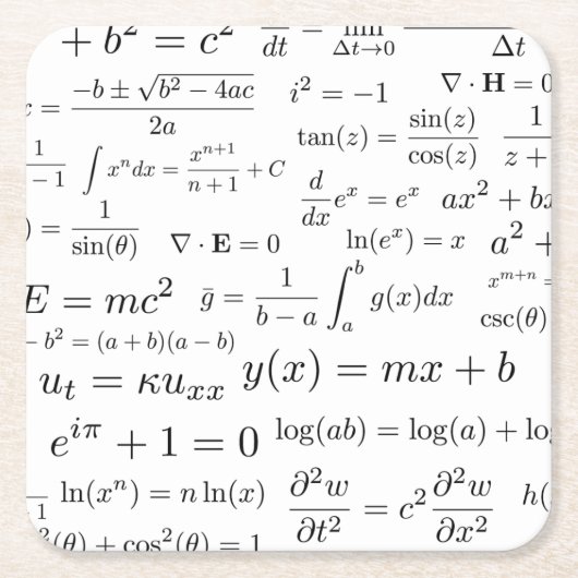 Vergelijking van Wiskunde- en wetenschappelijke On Kartonnen Onderzetters (Voorkant)
