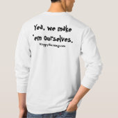 Vergelijking van worst met lange hoes t-shirt (Achterkant)