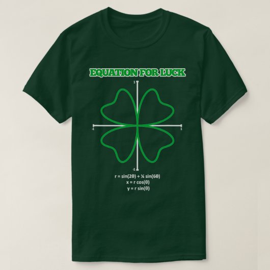 Vergelijking voor Luck Clover Irish Wiskunde Funny T-shirt (Design voorkant)