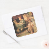 Vergelijkingen door Lawrence Alma-Tadema Vierkante Sticker (Envelop)