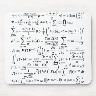 Vergelijkingen en formules voor de wiskunde muismat