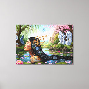 "Vergelijkingen in bloei" – Een digitaal portret Canvas Afdruk