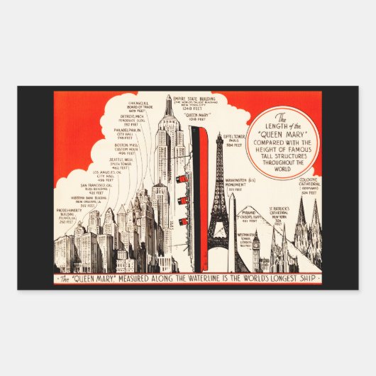 Vergelijkingstabel koningin Mary Rechthoekige Sticker (Voorkant)