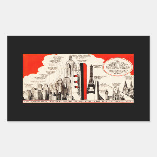 Vergelijkingstabel koningin Mary Rechthoekige Sticker