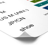 Vergelijkingstabel van de grootte van de Mannen va Poster (Hoek)