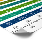 Vergelijkingstabel voor volwassen Mannen en vrouwe Poster (Hoek)