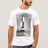 Vergeltungswaffe V2 Rocket B&W stijl. T-shirt (Voorkant)