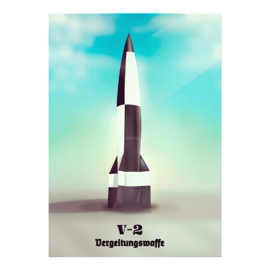 Vergeltungswaffe V2 Rocket Foto Afdruk (Voorkant)