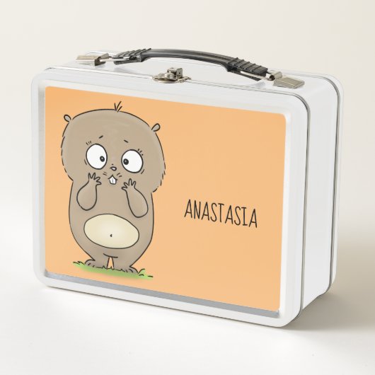Vergetelijke schattige dikke hamster cartoon (Voorkant)