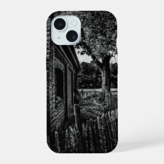 Vergeten Boerderij Zwart En Wit iPhone 15 Case