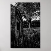 Vergeten Boerderij zwart-wit Poster (Voorkant)