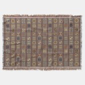 Vergeten Code Tapestry: Archaïsche Etruskische Sym Deken (Voorkant)