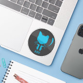 Vergeten Felines Huntsville Logo Stickers (Laptop met iPhone)