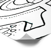 vergeten Indiase tempel Poster (Hoek)