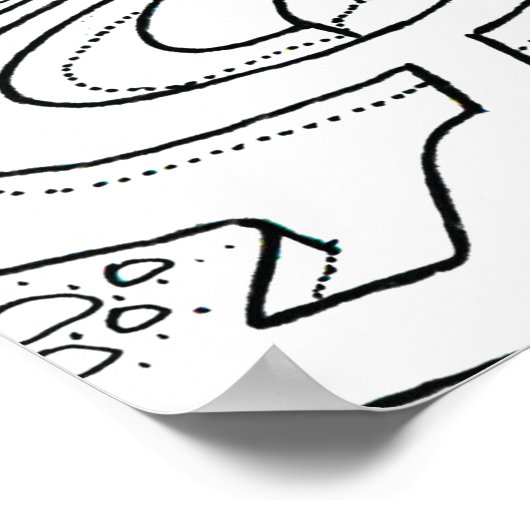 vergeten Indiase tempel Poster (Hoek)