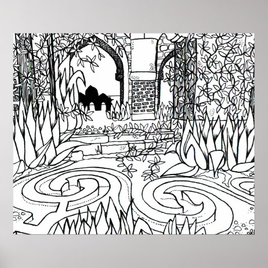 vergeten Indiase tempel Poster (Voorkant)