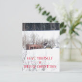 vergeten kerstkaart feestdagenkaart (Staand voorkant)