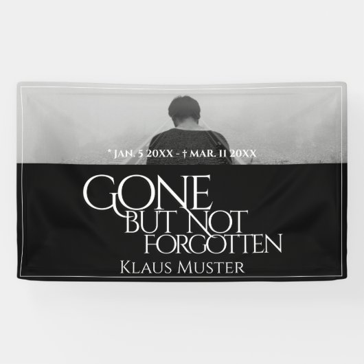 Vergeten maar niet onvergeten - Donker Spandoek (Horizontaal)