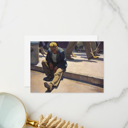 Vergeten Man van Maynard Dixon Bedankkaart (Voorkant / Achterkant in situ)