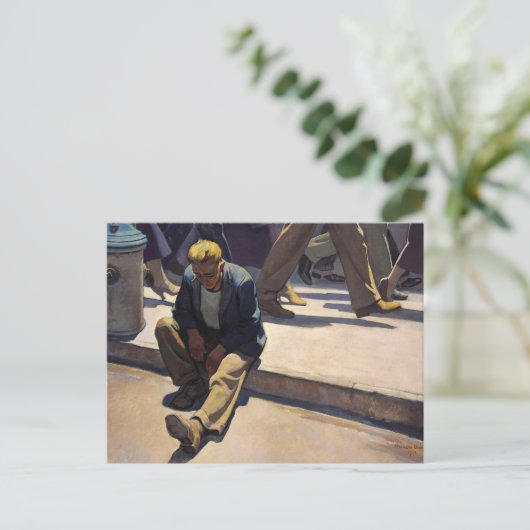 Vergeten Man van Maynard Dixon Briefkaart (Staand voorkant)