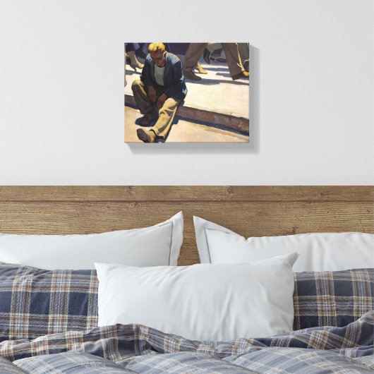 Vergeten Man van Maynard Dixon Canvas Afdruk (Insitu (Slaapkamer))