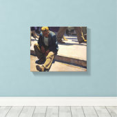 Vergeten Man van Maynard Dixon Canvas Afdruk (Insitu (Houten vloer))